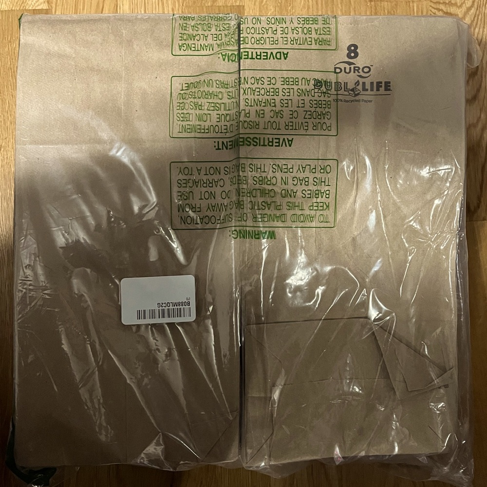 Duro Paper Lunch Bags, 8 lb, Brown